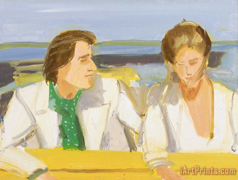Alex Katz Rackstraw And Pamela (study) Art Painting