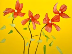 Alex Katz Red Dogwood 1, From The Flowers Portfolio, 2021