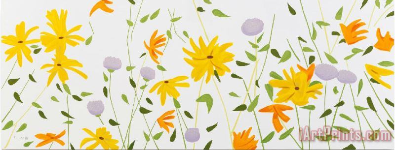 Summer Flowers painting - Alex Katz Summer Flowers Art Print
