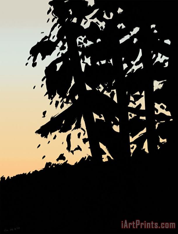 Sunset 1, From Sunrise Sunset Portfolio, 2020 painting - Alex Katz Sunset 1, From Sunrise Sunset Portfolio, 2020 Art Print