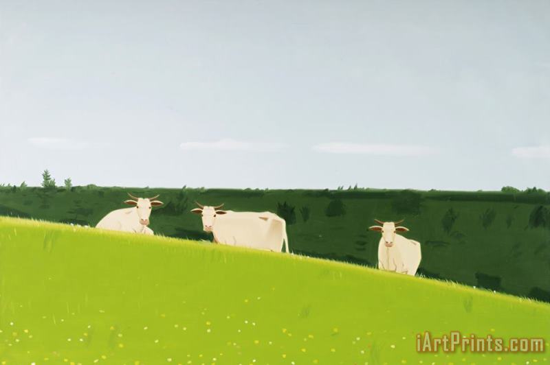 Three Cows painting - Alex Katz Three Cows Art Print