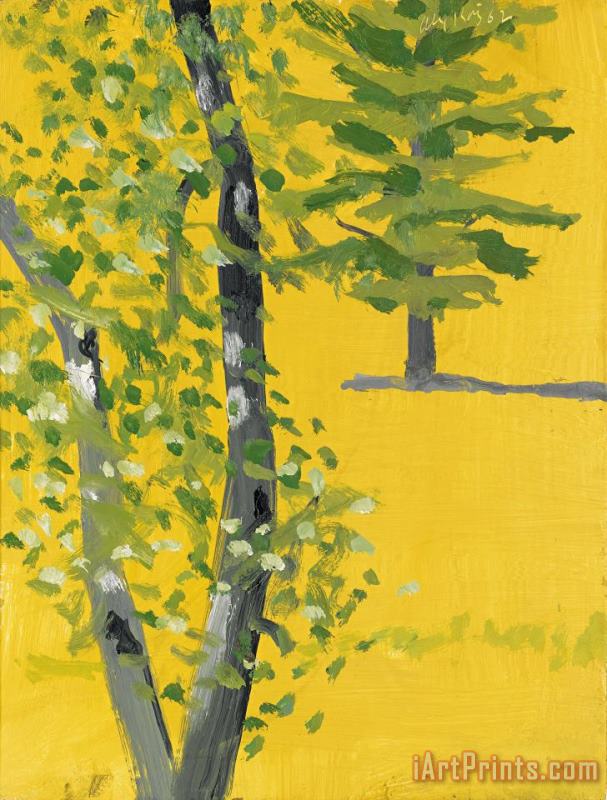 Trees, 1962 painting - Alex Katz Trees, 1962 Art Print