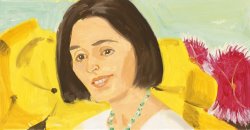 Alex Katz Vivien with Flowers