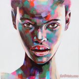 Art Printed on canvas by machine