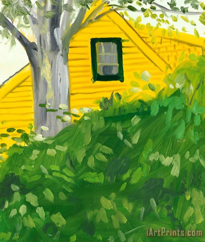 Yellow House painting - Alex Katz Yellow House Art Print