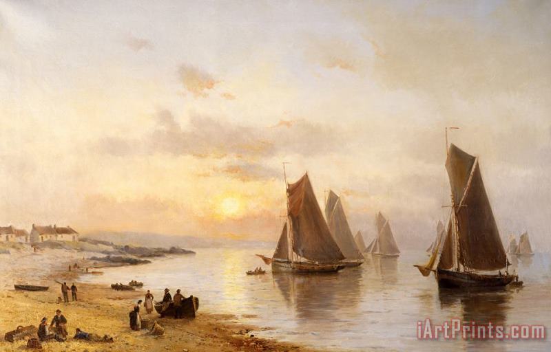 Alexander Williams When The Boats Come Home Art Painting