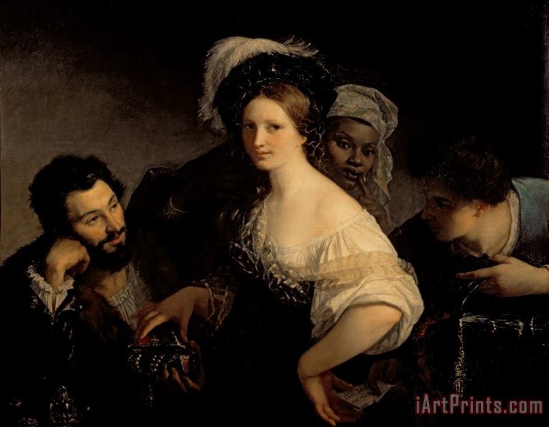 The Young Courtesan painting - Alexandre Francois Xavier Sigalon The Young Courtesan Art Print