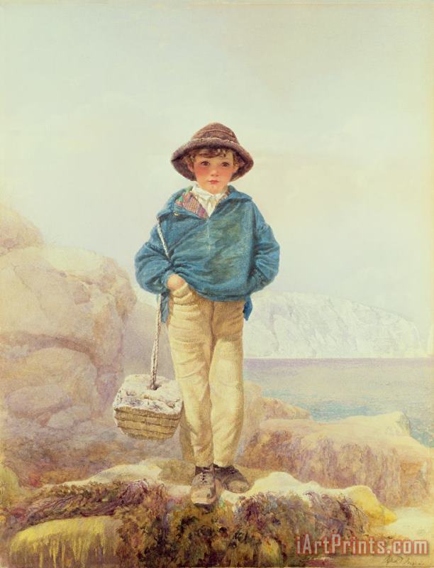 Young England - A Fisher Boy painting - Alfred Downing Fripp Young England - A Fisher Boy Art Print