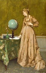 Alfred Emile Stevens News from Afar painting