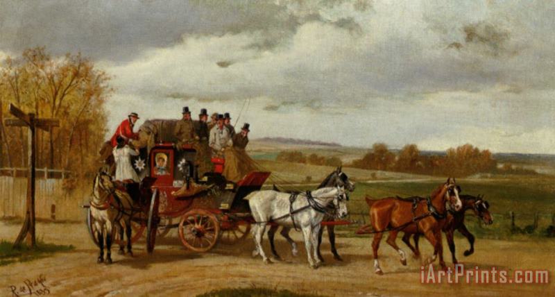 Summer Royal Mail Coach painting - Alfred F. De Prades Summer Royal Mail Coach Art Print