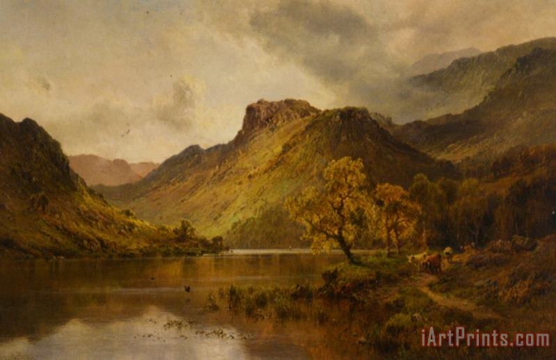 Alfred Fontville De Breanski The Gwynant Valley North Wales Art Painting