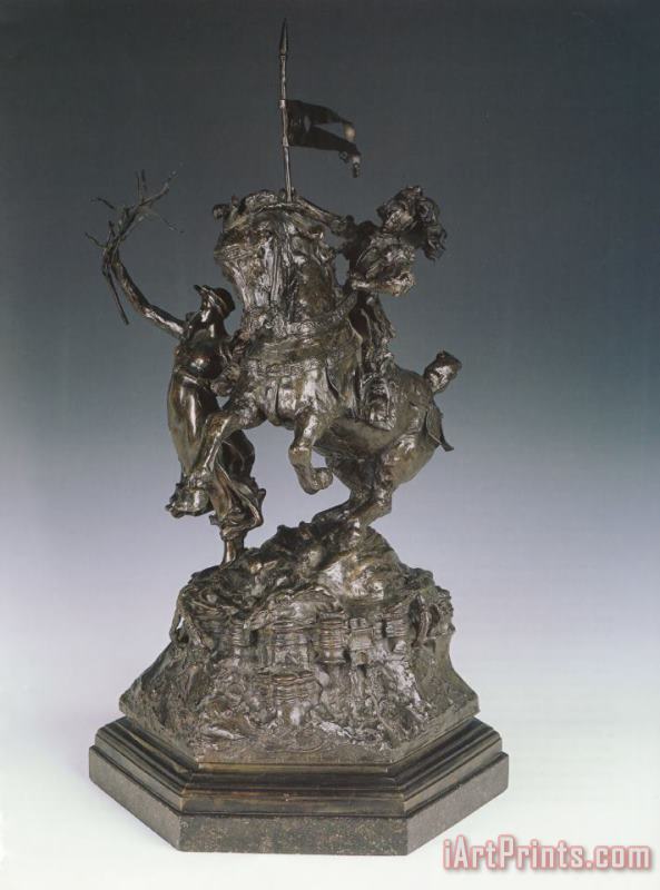 Alfred Gilbert St George And The Dragon, Victory Leading Sketchmodel for a Proposed War Memorial Art Print