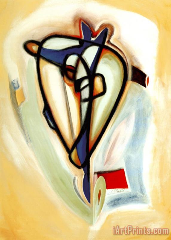 Abstract Heart Ii painting - alfred gockel Abstract Heart Ii Art Print