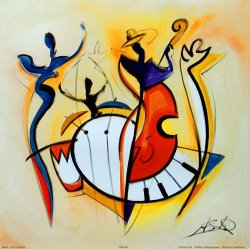alfred gockel Blues Club I painting