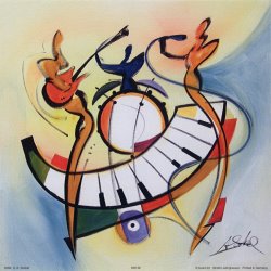 alfred gockel Blues Club Ii painting