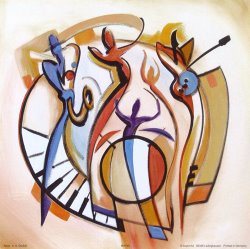 alfred gockel Blues Club Iii painting