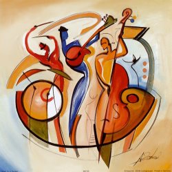 alfred gockel Blues Club Iv painting