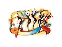 alfred gockel Blues V painting