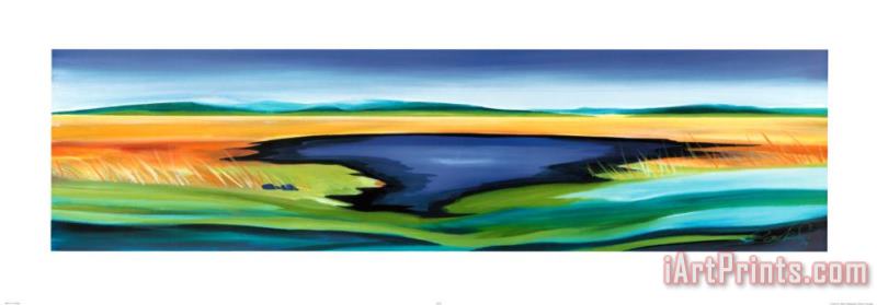 Inlet From The Sea Ii painting - alfred gockel Inlet From The Sea Ii Art Print