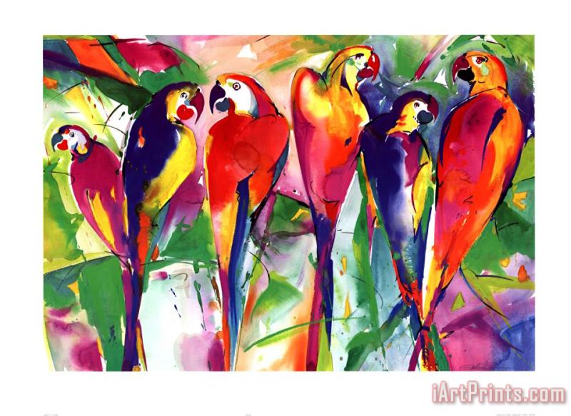 alfred gockel Parrot Family Art Print