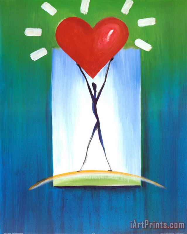 Uplifted Heart painting - alfred gockel Uplifted Heart Art Print