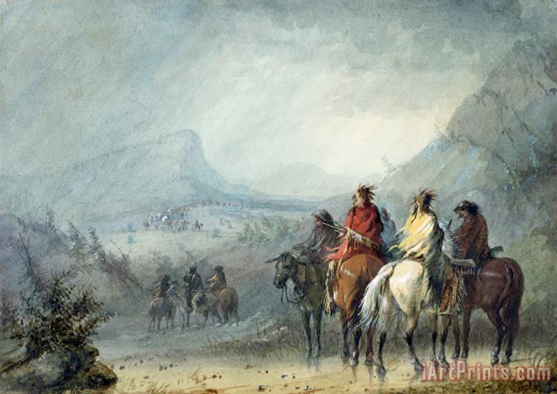 Storm Waiting for The Caravan painting - Alfred Jacob Miller Storm Waiting for The Caravan Art Print