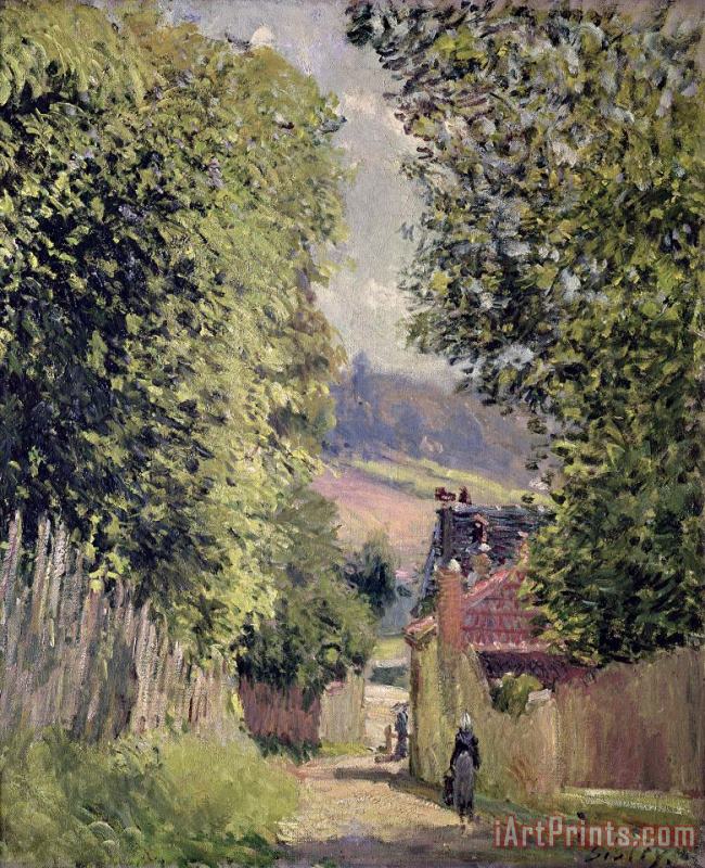 A Road in Louveciennes painting - Alfred Sisley A Road in Louveciennes Art Print