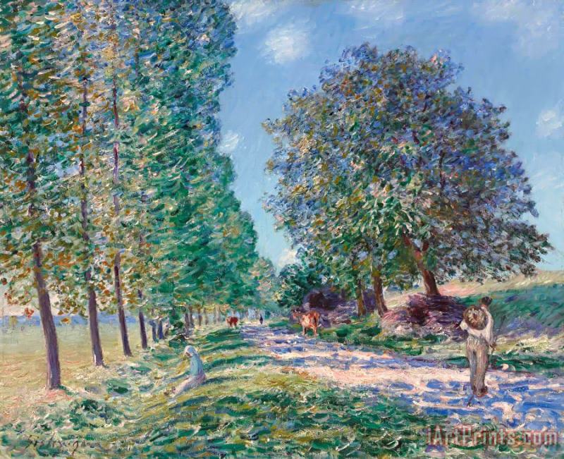 アルフレッド・シスレーL'ALLEE DES PEUPLIERS A MORET Alfred Sisley L'allee Des Peupliers a Moret Au Bord Du Loing, 1890
