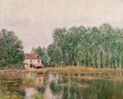 Alfred Sisley The Banks of the Canal at Moret Sur Loing painting