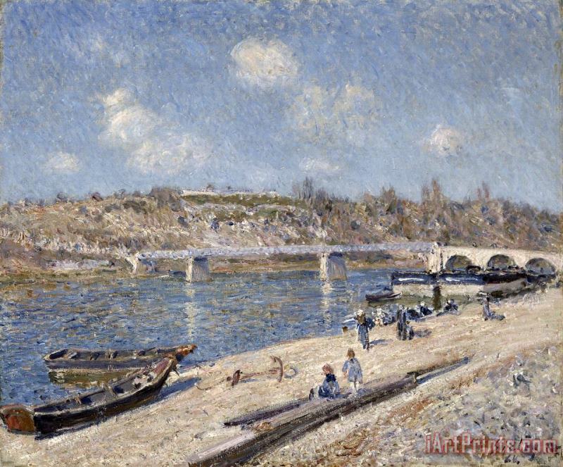 The Beach at Saint Mammes painting - Alfred Sisley The Beach at Saint Mammes Art Print