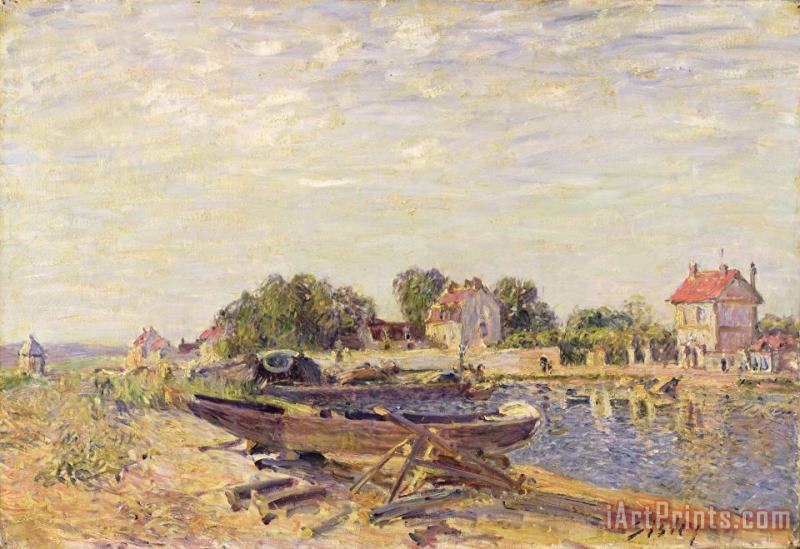 The Loing at Saint Mammes 1885 painting - Alfred Sisley The Loing at Saint Mammes 1885 Art Print