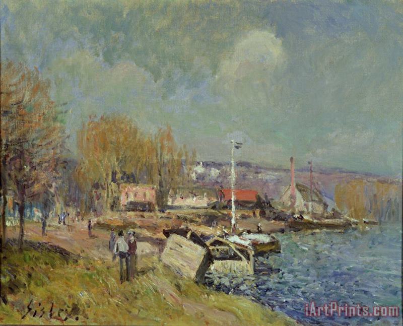 The Seine at Port-Marly painting - Alfred Sisley The Seine at Port-Marly Art Print
