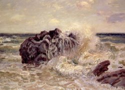 Alfred Sisley The Wave Lady's Cove Langland Bay painting
