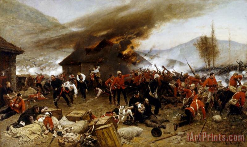 The Defence of Rorke's Drift painting - Alphonse de Neuville The Defence of Rorke's Drift Art Print