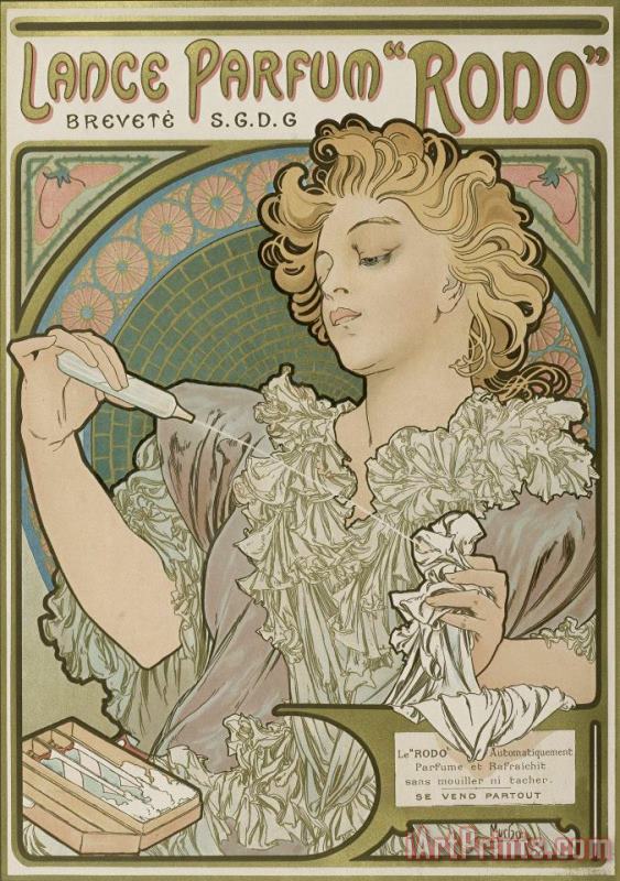 Alphonse Maria Mucha Lance Parfum Rodo 1896 97 Lithographie Couleurs Art Painting