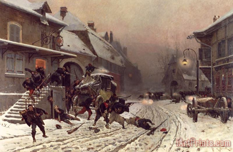 The Attack At Dawn painting - Alphonse Marie de Neuville The Attack At Dawn Art Print