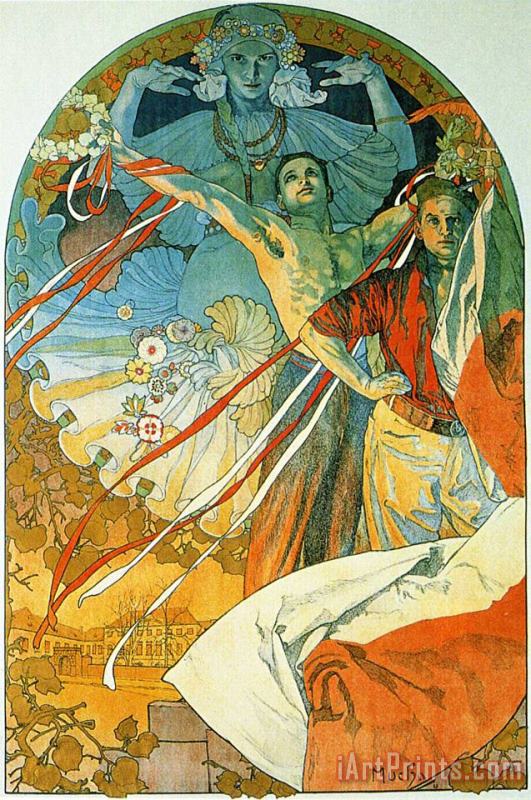 8th Sokol Festival 1912 painting - Alphonse Marie Mucha 8th Sokol Festival 1912 Art Print