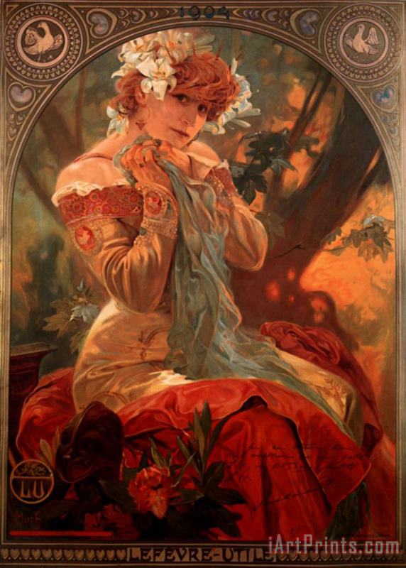 Alphonse Marie Mucha Lefevre Utile 1903 Art Painting