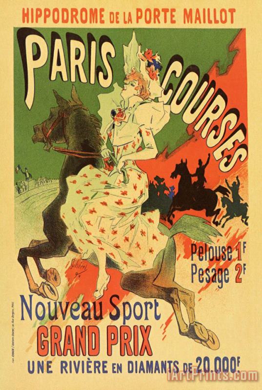 Paris Grand Prix Racing The New Sport painting - Alphonse Marie Mucha Paris Grand Prix Racing The New Sport Art Print