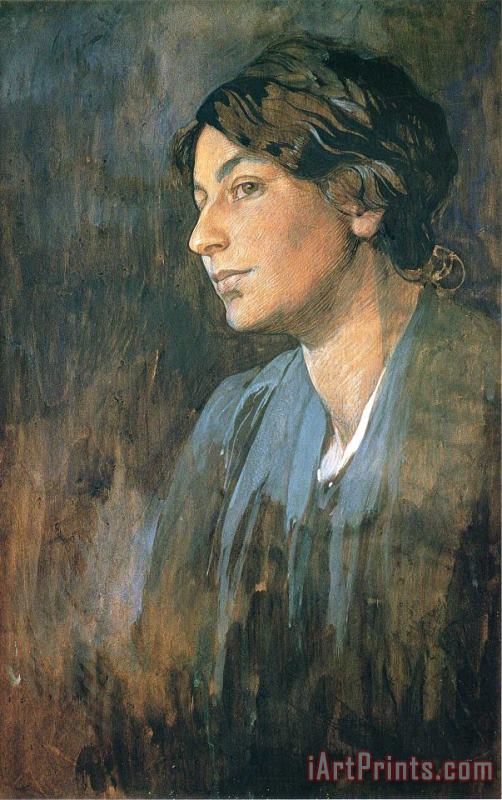 Portrait of Marushka Artist's Wife 1905 painting - Alphonse Marie Mucha Portrait of Marushka Artist's Wife 1905 Art Print