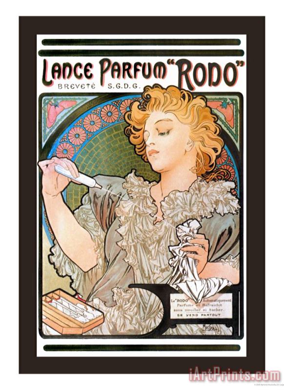 Alphonse Marie Mucha Rodo Perfume Fragrance Art Print