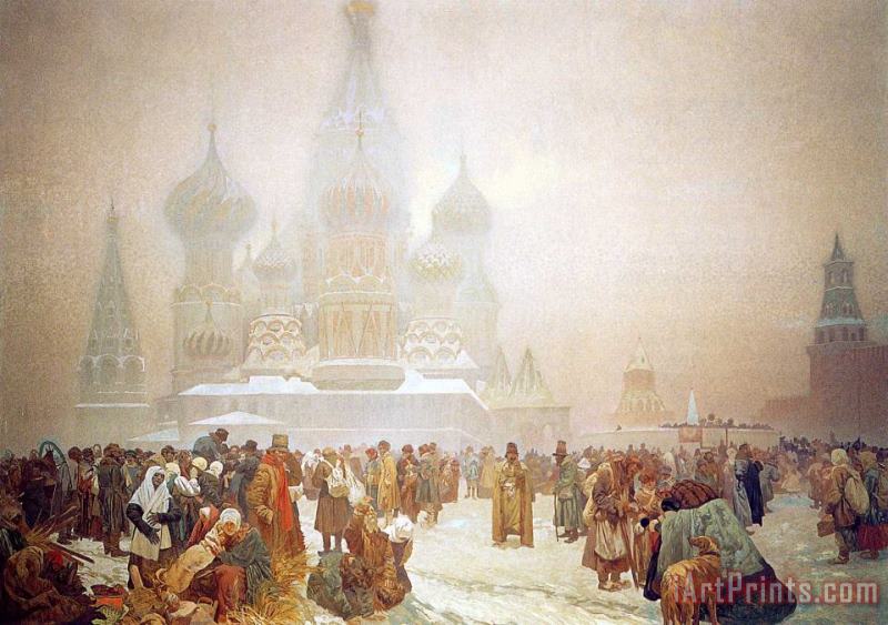 The Abolition of Serfdom in Russia 1914 painting - Alphonse Marie Mucha The Abolition of Serfdom in Russia 1914 Art Print