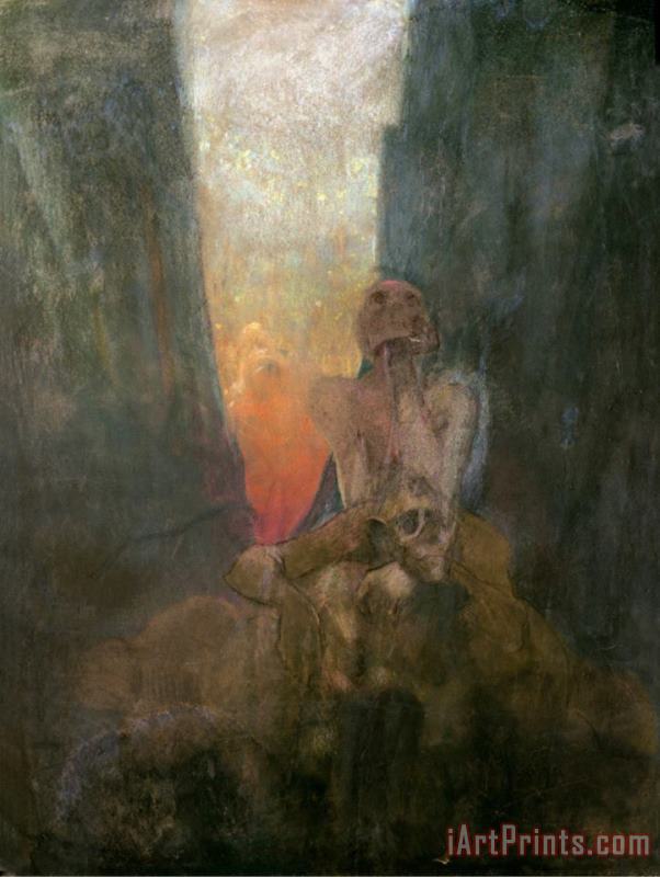 Alphonse Marie Mucha The Abyss 1899 Art Painting