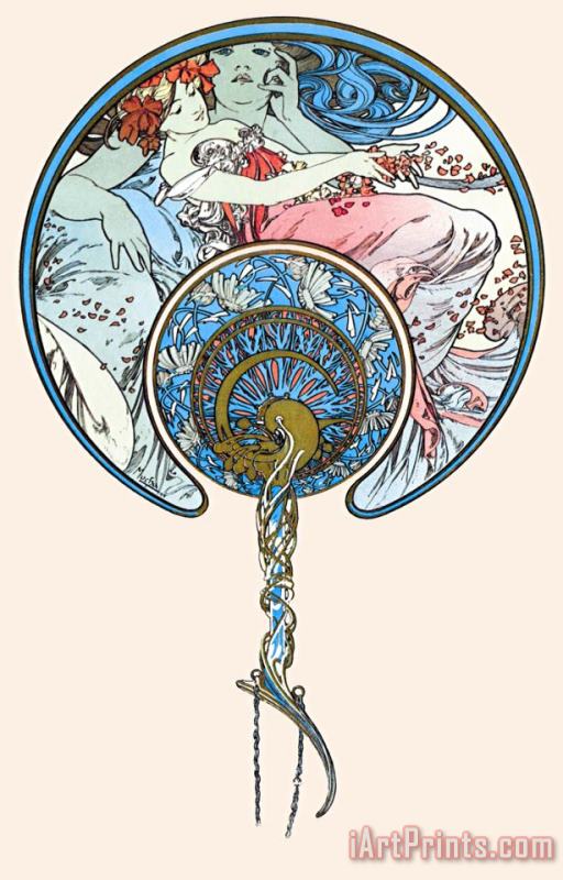 The Passing Wind Takes Youth Away painting - Alphonse Marie Mucha The Passing Wind Takes Youth Away Art Print