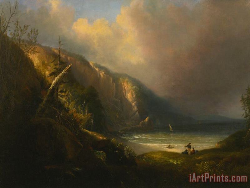 Alvan Fisher Sunlit Cove in Earliy Spring Art Print