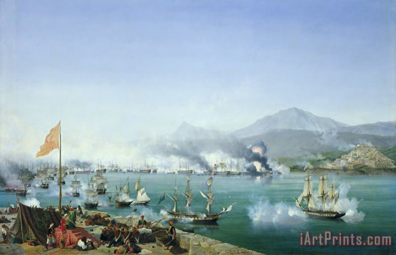 Ambroise Louis Garneray The Battle Of Navarino Art Painting