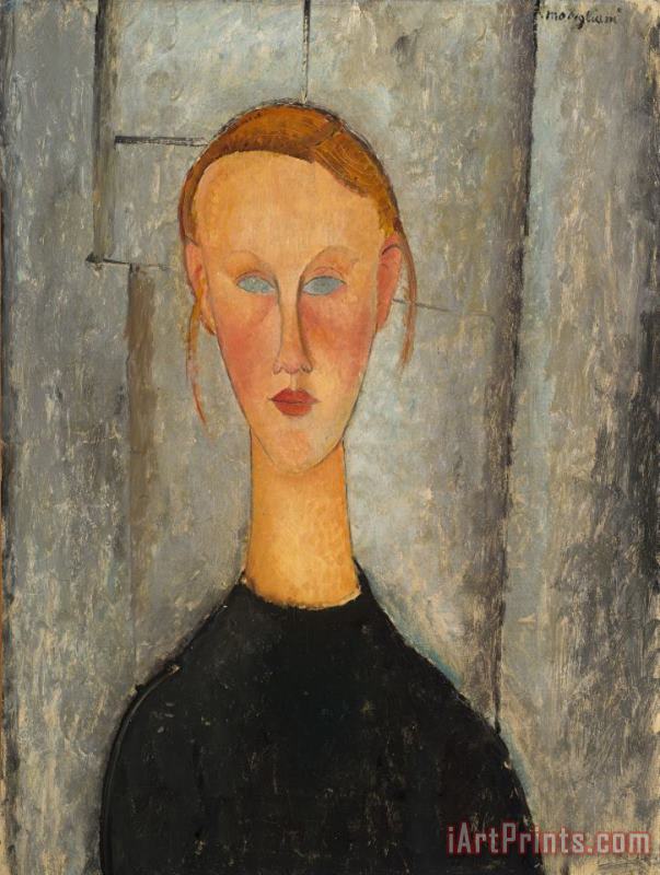 Amedeo Modigliani Girl with Blue Eyes Art Painting