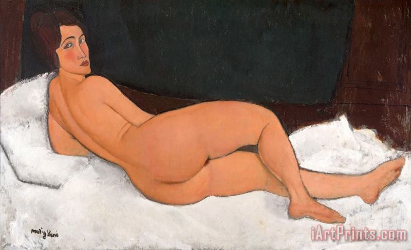 Nu Couche (sur Le Cote Gauche), 1917 painting - Amedeo Modigliani Nu Couche (sur Le Cote Gauche), 1917 Art Print