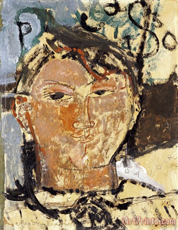 Portrait De Picasso painting - Amedeo Modigliani Portrait De Picasso Art Print