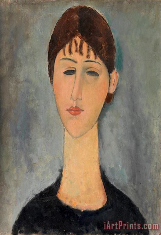 Portrait of Mme Zborowska painting - Amedeo Modigliani Portrait of Mme Zborowska Art Print